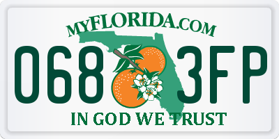 FL license plate 0683FP