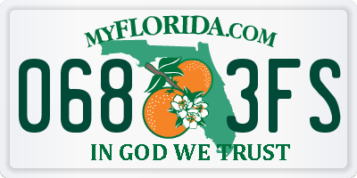 FL license plate 0683FS