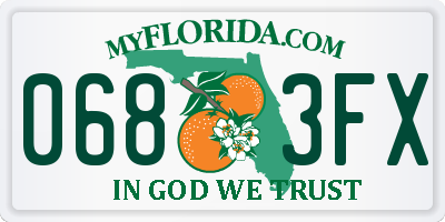 FL license plate 0683FX
