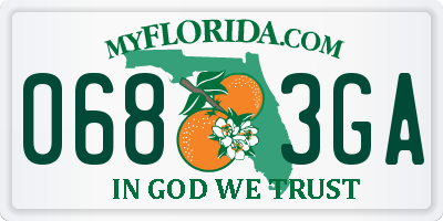 FL license plate 0683GA