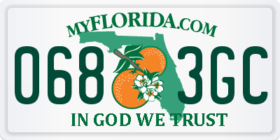 FL license plate 0683GC