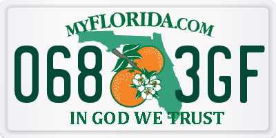 FL license plate 0683GF