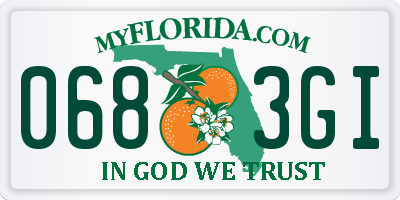 FL license plate 0683GI