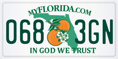 FL license plate 0683GN