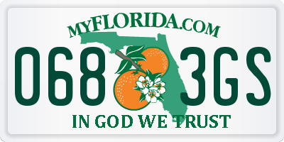 FL license plate 0683GS