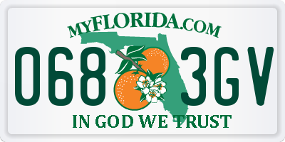 FL license plate 0683GV