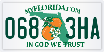 FL license plate 0683HA
