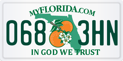 FL license plate 0683HN