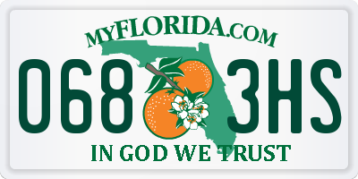 FL license plate 0683HS