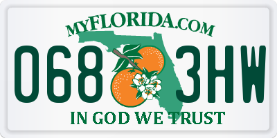 FL license plate 0683HW