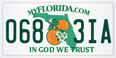 FL license plate 0683IA