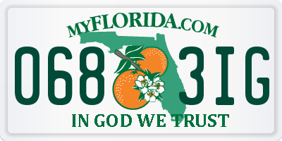 FL license plate 0683IG