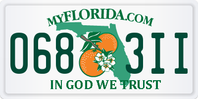 FL license plate 0683II