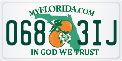FL license plate 0683IJ