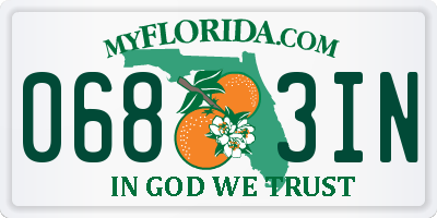 FL license plate 0683IN