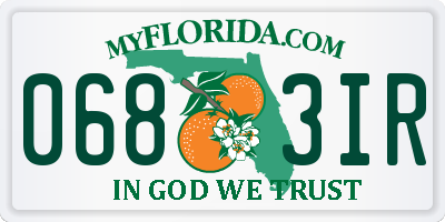 FL license plate 0683IR