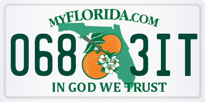FL license plate 0683IT