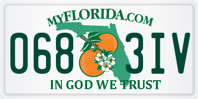 FL license plate 0683IV