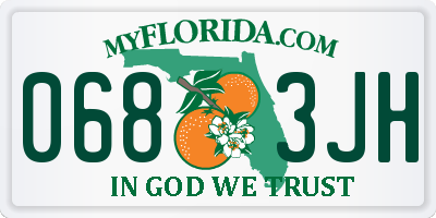 FL license plate 0683JH
