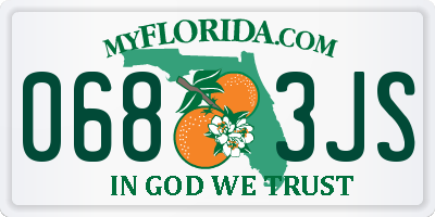 FL license plate 0683JS