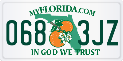 FL license plate 0683JZ