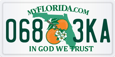 FL license plate 0683KA