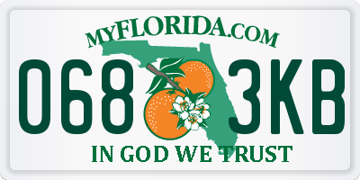 FL license plate 0683KB