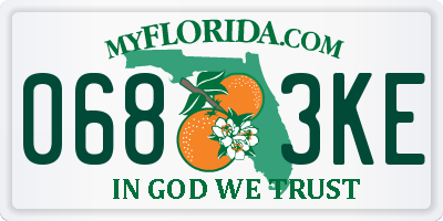 FL license plate 0683KE