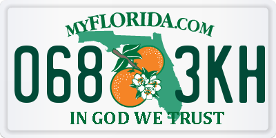 FL license plate 0683KH