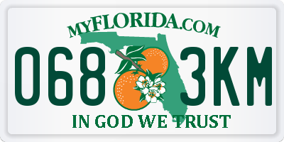 FL license plate 0683KM