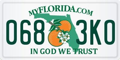 FL license plate 0683KO