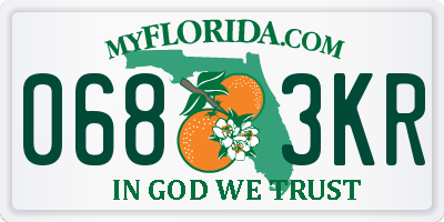 FL license plate 0683KR