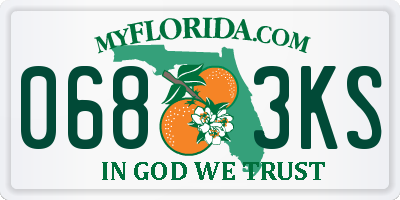 FL license plate 0683KS