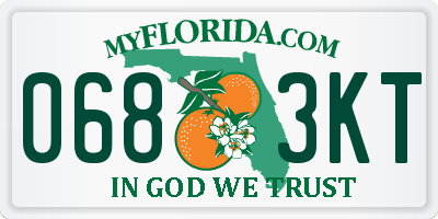 FL license plate 0683KT
