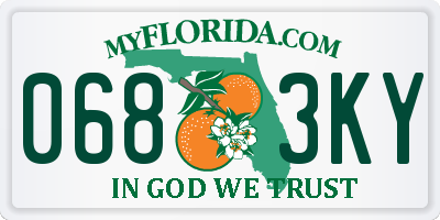 FL license plate 0683KY
