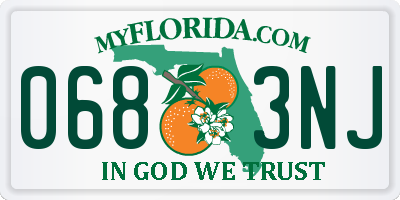 FL license plate 0683NJ