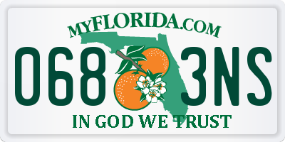 FL license plate 0683NS