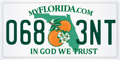 FL license plate 0683NT