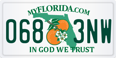 FL license plate 0683NW