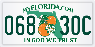FL license plate 0683OC