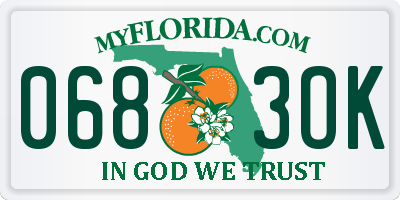 FL license plate 0683OK