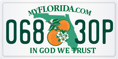 FL license plate 0683OP