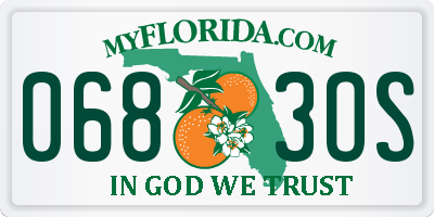 FL license plate 0683OS