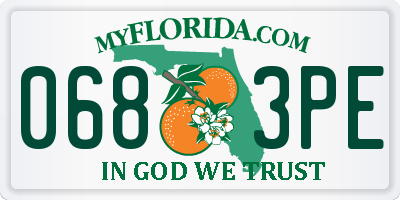 FL license plate 0683PE