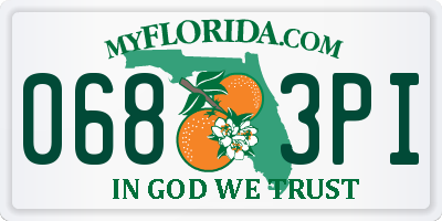 FL license plate 0683PI