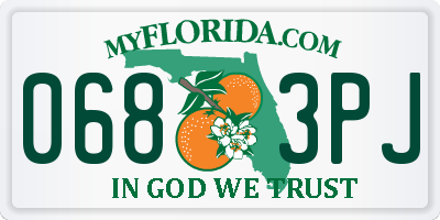 FL license plate 0683PJ