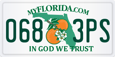 FL license plate 0683PS