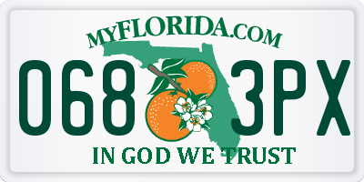 FL license plate 0683PX