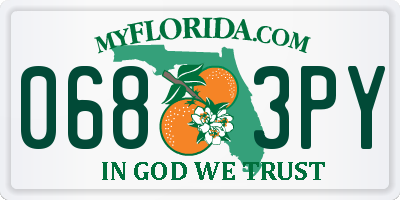 FL license plate 0683PY