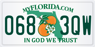 FL license plate 0683QW